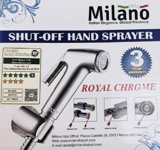 Milano Shattaf Set Royal Chrome Finish