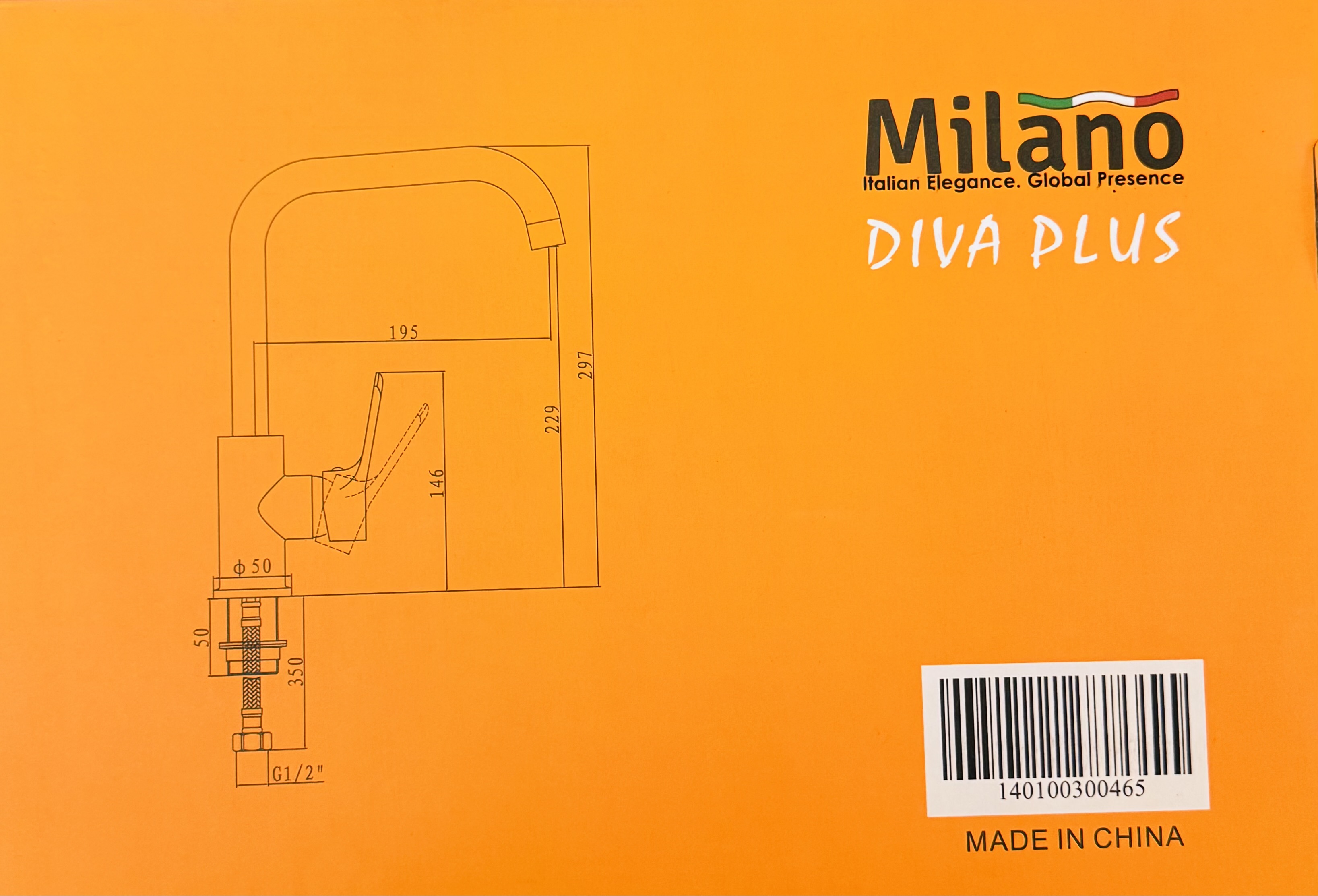 Milano Diva Plus Sink Mixer set