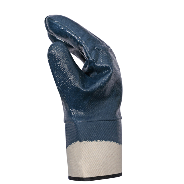 Vaultex Blue Nitrile Coated Gloves With Cuff