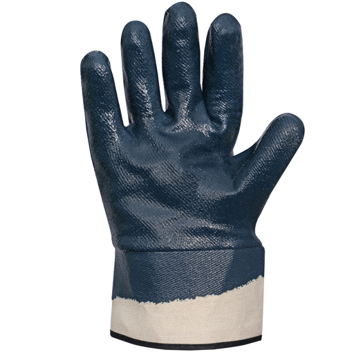 Vaultex Blue Nitrile Coated Gloves With Cuff